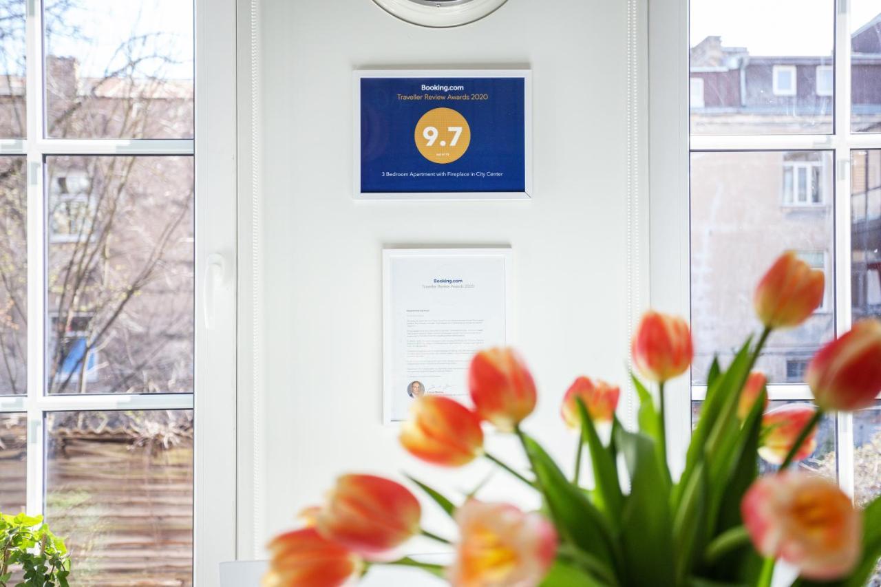 3 Bedroom Apartment 24H Self Check In, Free Parking, Ac, Fireplace Vilnius Exterior photo
